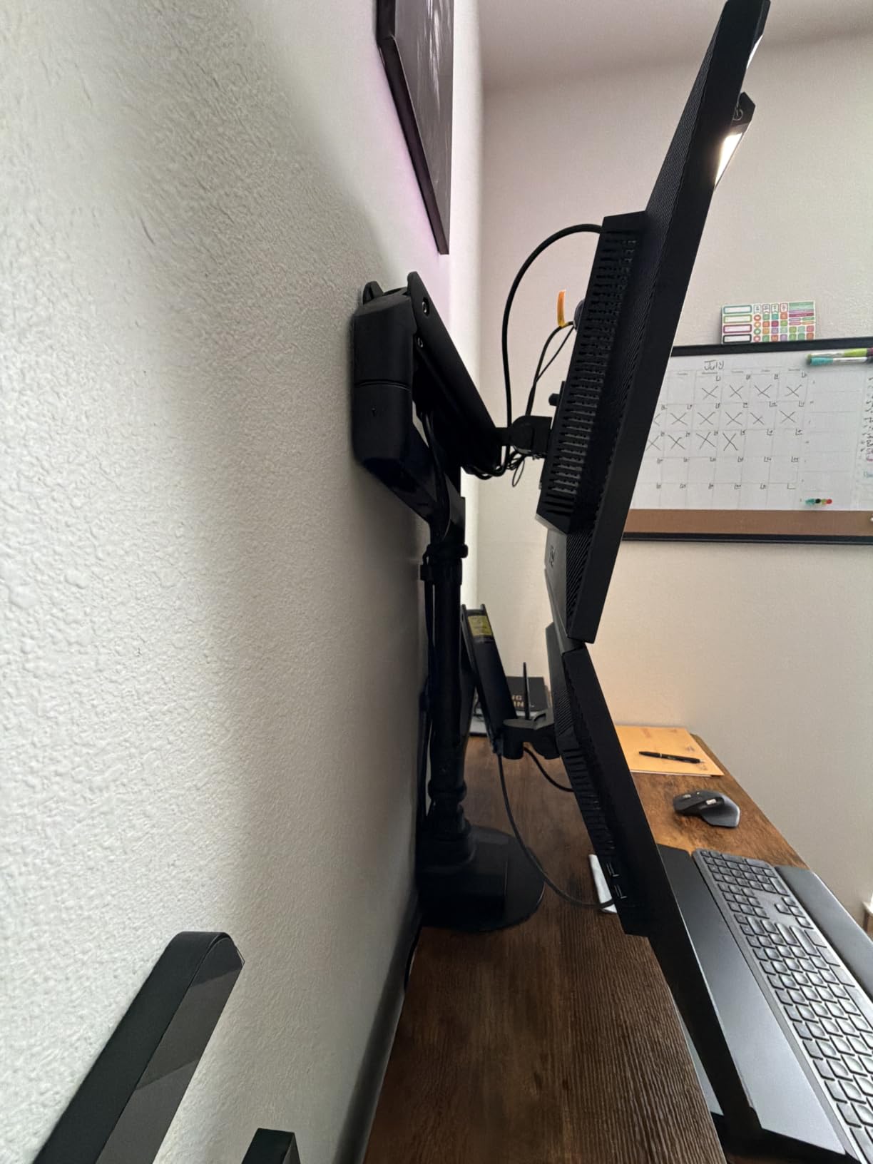 VIVO Pneumatic Arm Triple Ultrawide Monitor Extra Tall Desk Mount for Up to 49 inch Screens, Heavy Duty Clamp, Holds 3 Ultra Wides Up to 44 lbs, Black, STAND-V300D customer photo 2