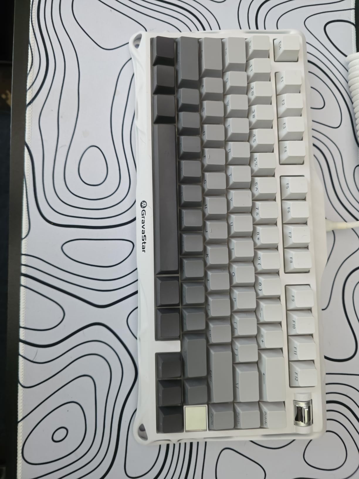 GravaStar Mercury K1 75% Wireless Mechanical Gaming Keyboard, Aluminum Alloy, Gasket Compact Custom Keyboard Hot-Swap Socket, Linear Switches, RGB Backlit [Gradient Black] customer photo 2