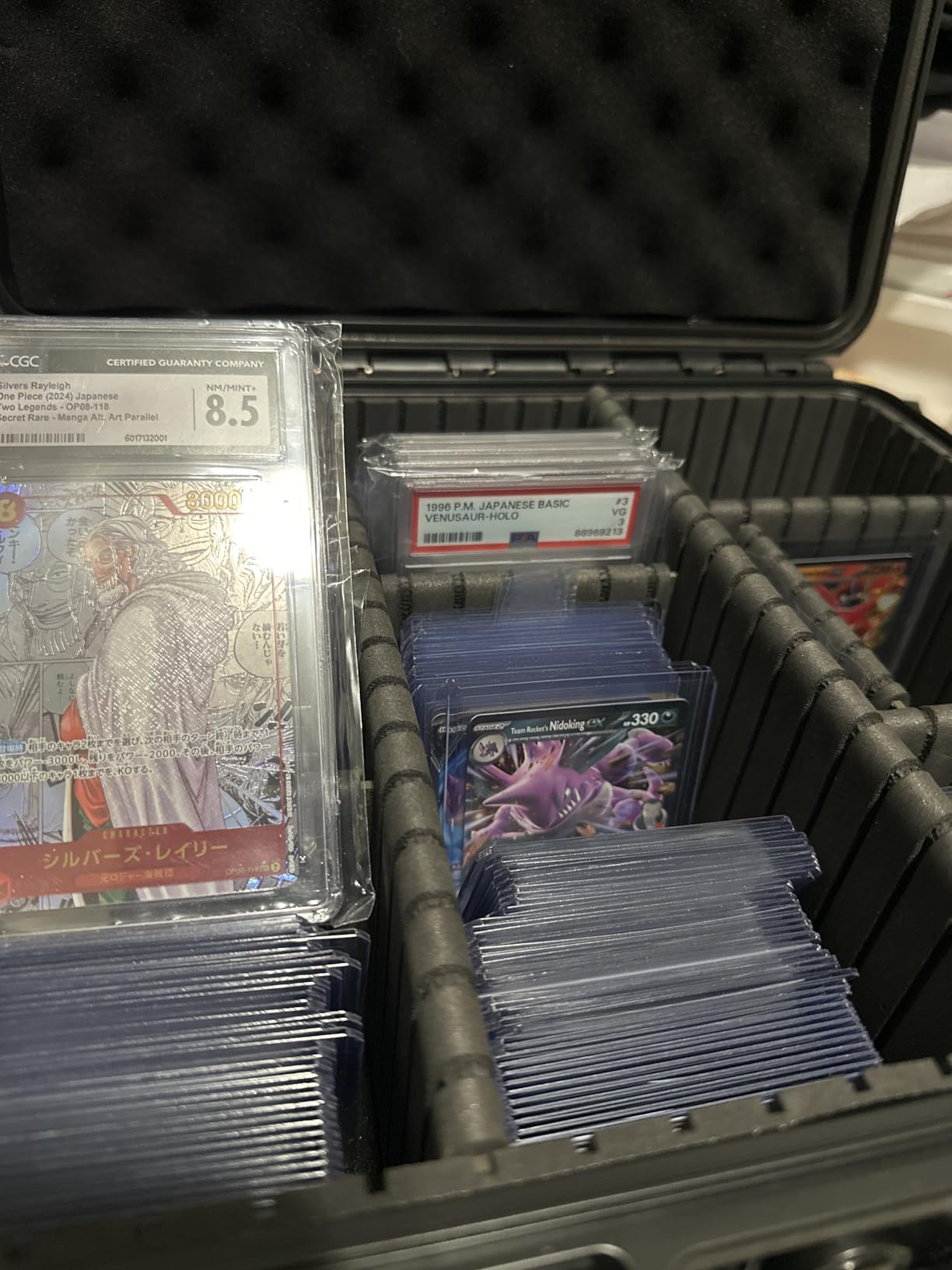 Graded Card Case Storage Box: Trading Card Storage Box with 9 Dividers for PSA BGS SGC Top Loaders Sports Cards, Waterproof Hard Slab Case for Baseball Football Basketball Magnetic Cards (Holds 600+) customer photo 1