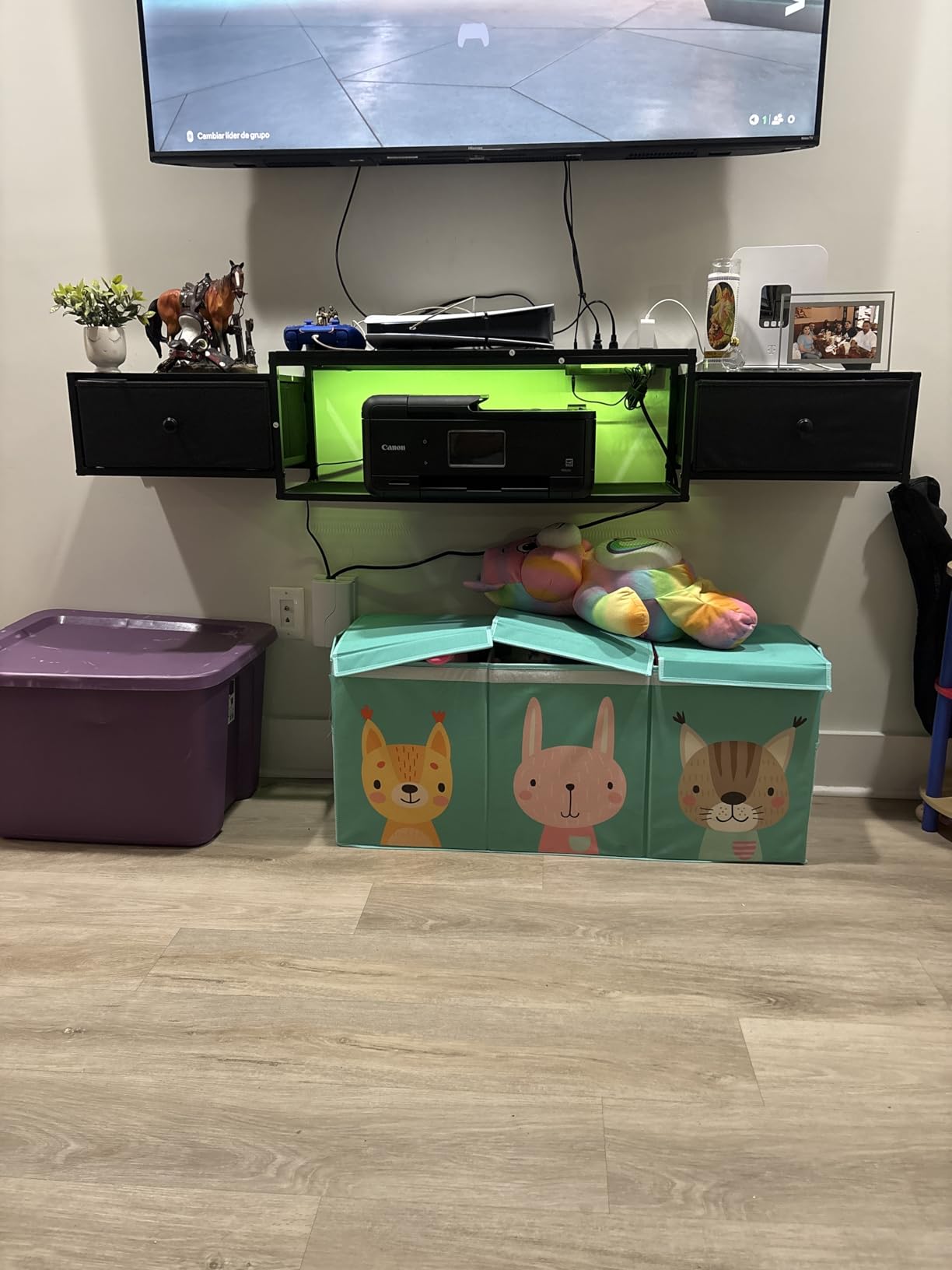 Snughome Floating TV Stand with Power Outlet 55