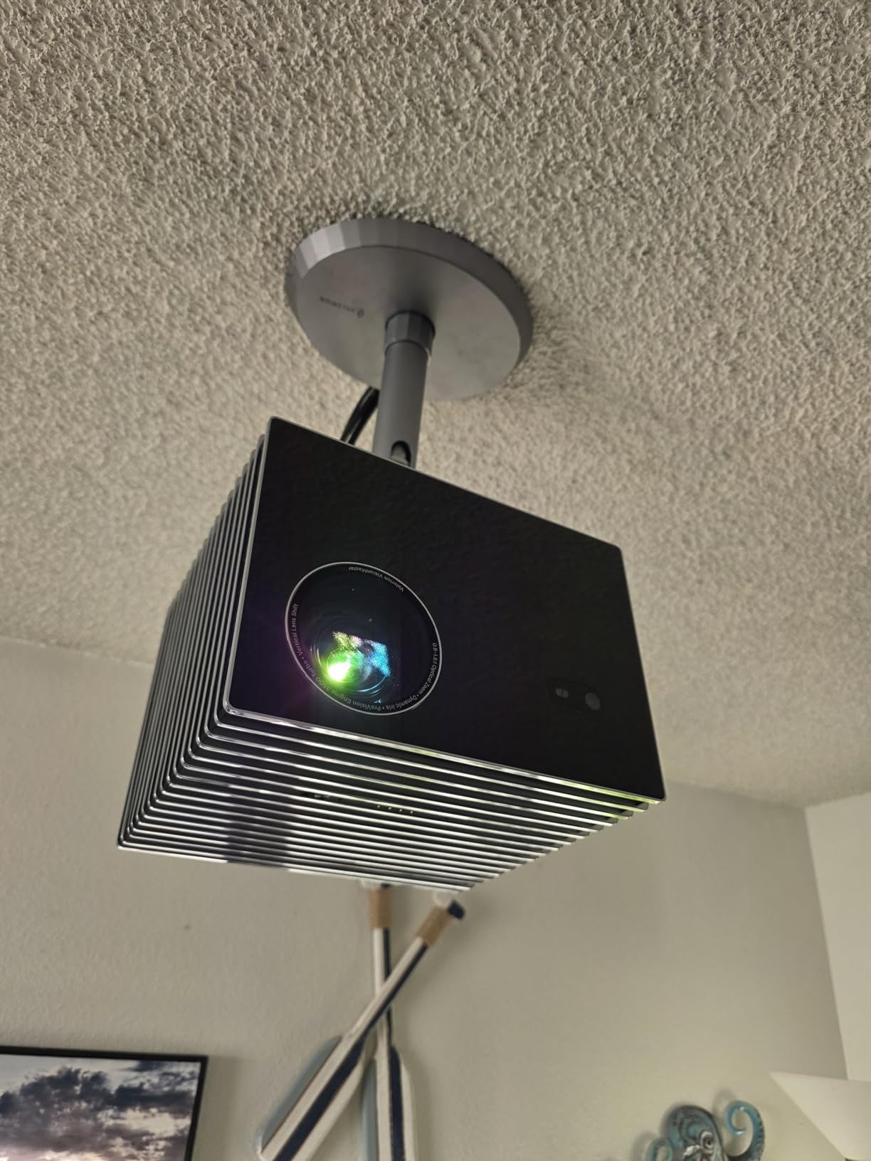 Valerion Projector Ceiling Mount for VisionMaster and StreamMaster Series - Aluminum Alloy, Adjustable Height from 31 to 40.5cm Using The Extension Rod, with 360 Degree Rotation customer photo 1