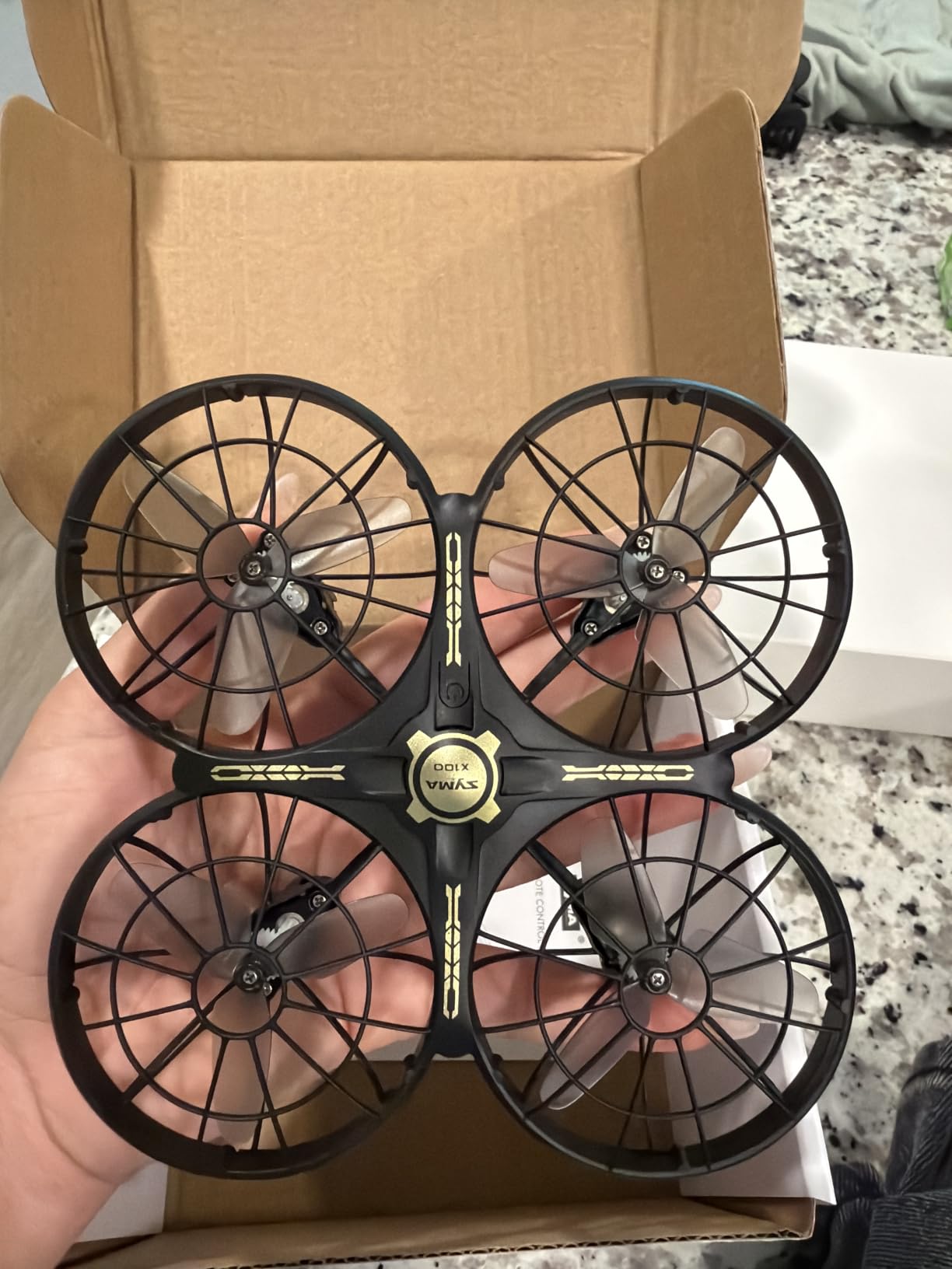 SYMA X100 Drone for Kids 8-12, Automatic Obstacle Avoidance, Up to 20 Mins Flight Time(2 Batteries), One-Key 360°Flips and Altitude Hold, Full-Guard Safe Indoor Drone Gift for Boys & Girls customer photo 2