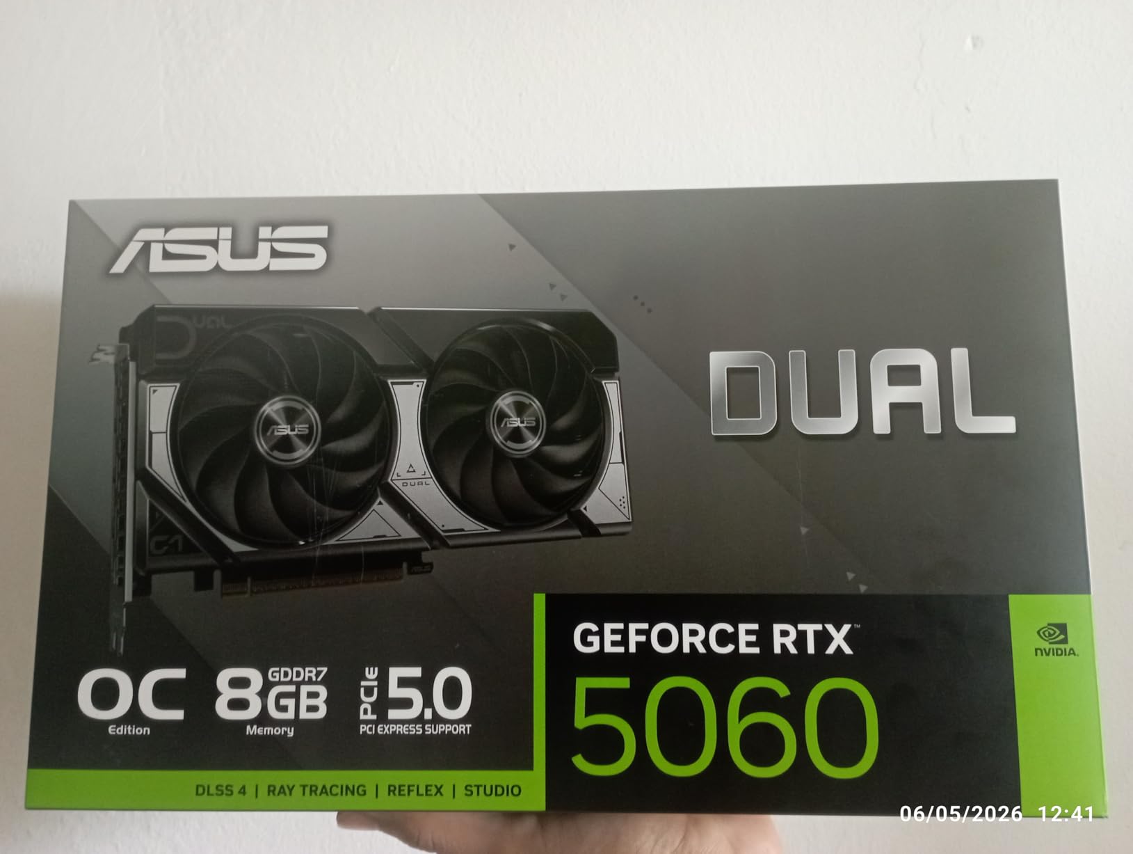 ASUS Dual NVIDIA GeForce RTX 5060 8GB GDDR7 OC Edition (PCIe 5.0, DLSS 4, HDMI 2.1b, DisplayPort 2.1b, 2.5-Slot, Axial-tech Fan, 0dB Technology), 3 Year Warranty customer photo 2