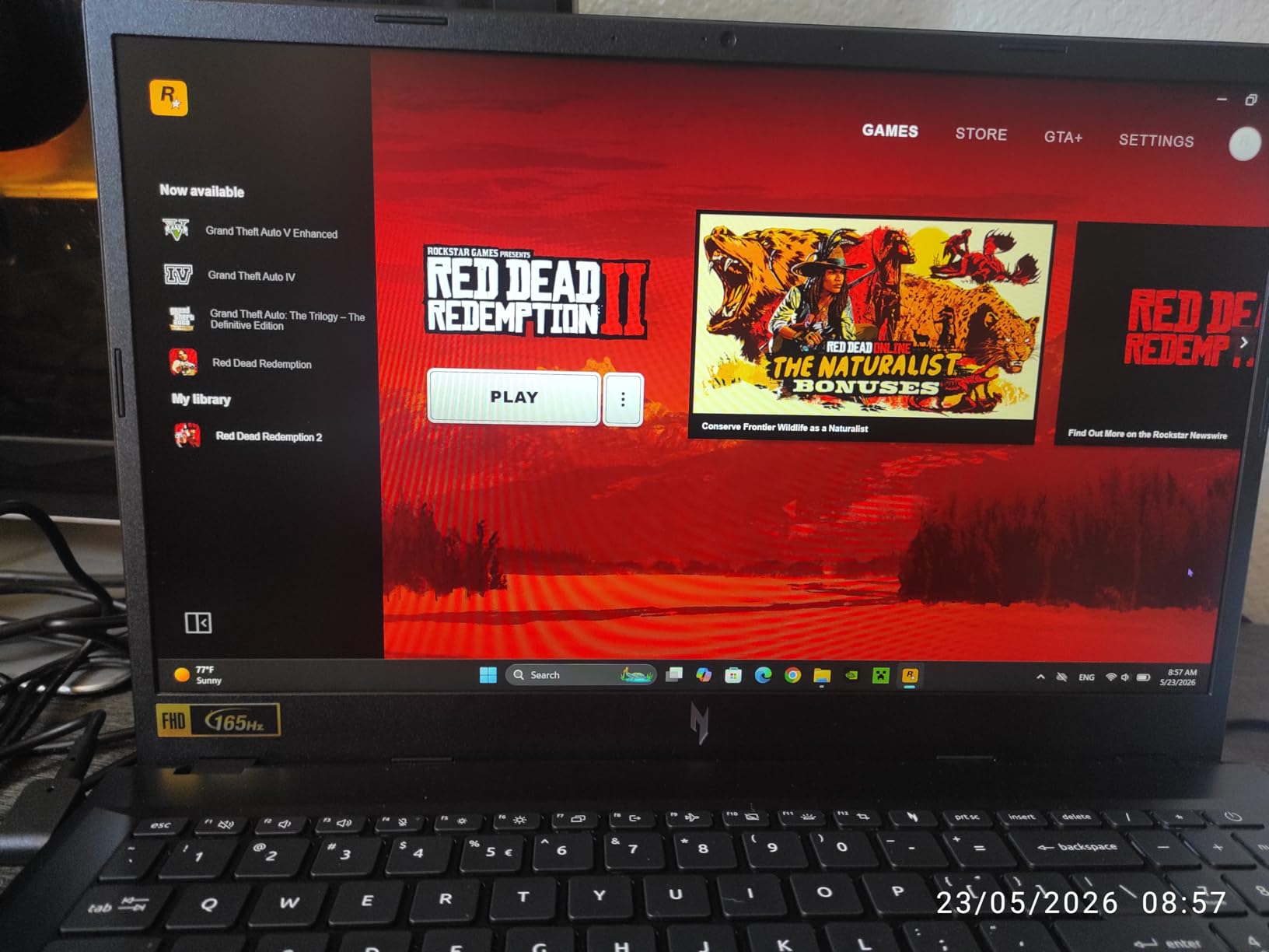 Acer Nitro V Gaming Laptop, Intel Core i9-13900H Processor, NVIDIA GeForce RTX 5060 Laptop GPU, 15.6