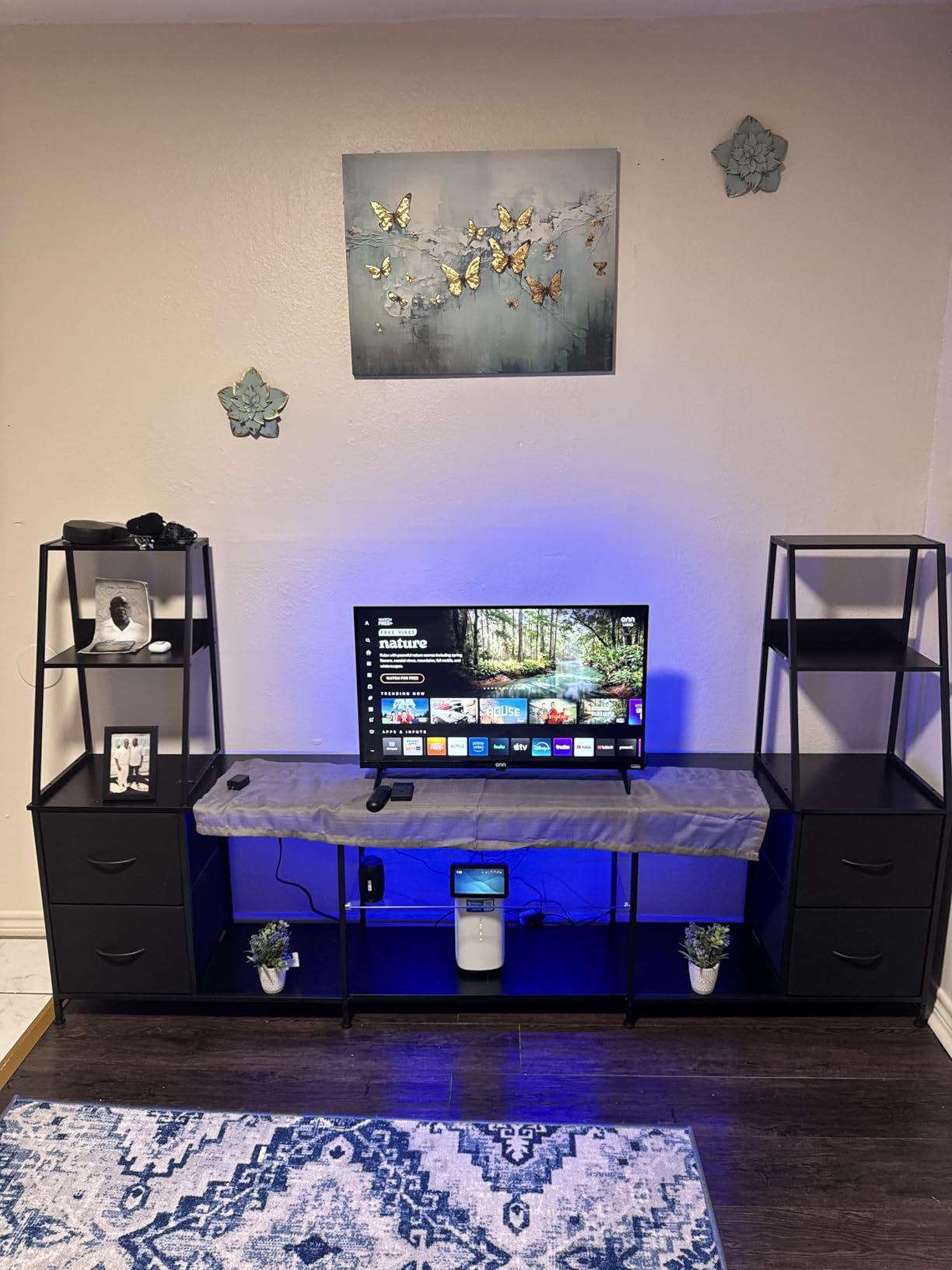 Casaottima LED TV Stand for 50-65 Inch TVs with Power Outlets & RGB Lights, Gaming Entertainment Center with 4 Drawers & Storage customer photo 1