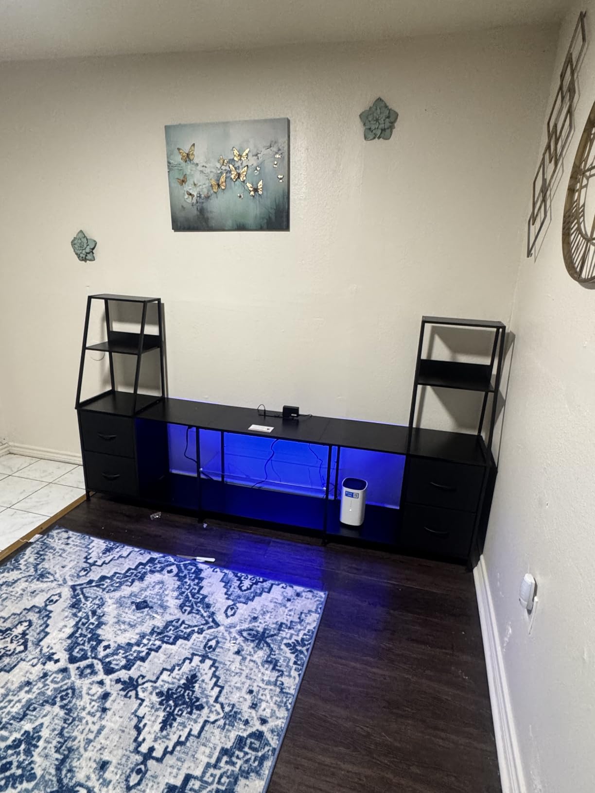 Casaottima LED TV Stand for 50-65 Inch TVs with Power Outlets & RGB Lights, Gaming Entertainment Center with 4 Drawers & Storage customer photo 2