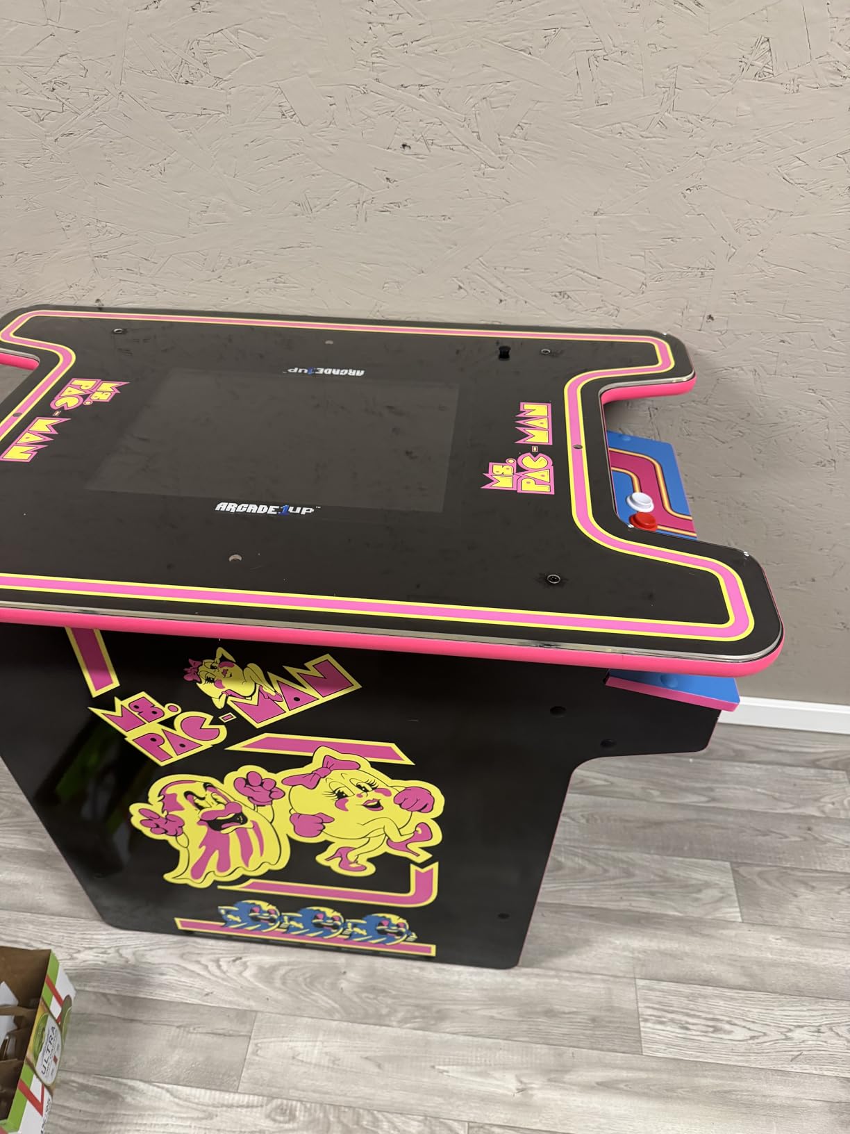 Arcade1Up Ms.PAC-MAN Arcade Cocktail Table, Built for Your Home, Light-Up Control Deck, 2 Player Control Panel customer photo 1