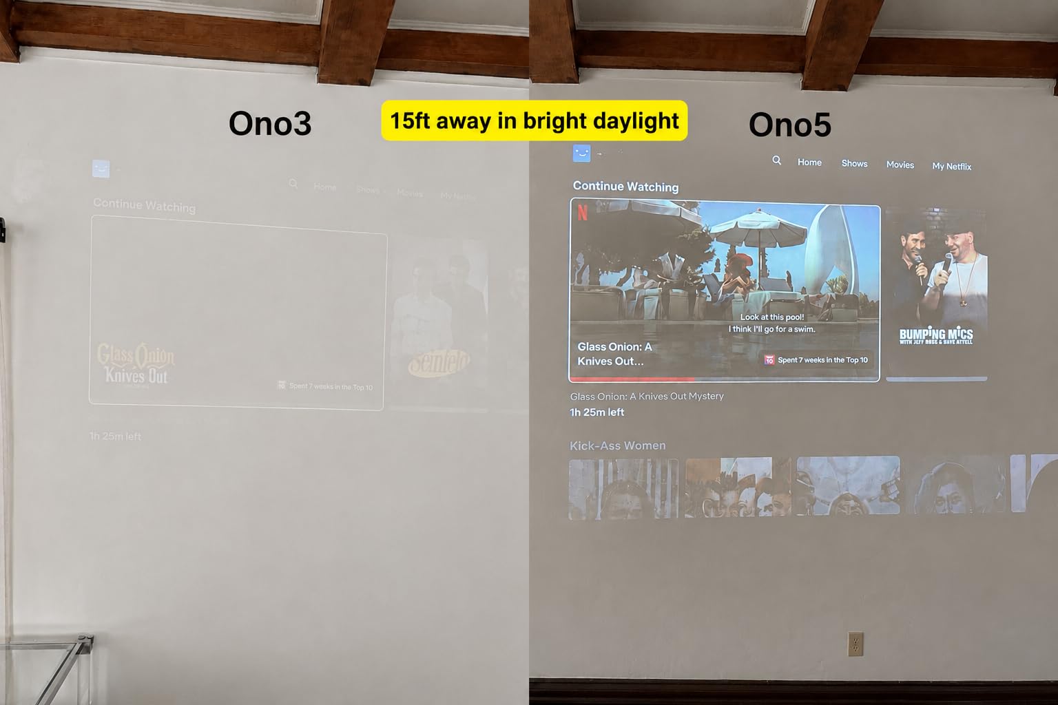 ONOAYO Outdoor-Projector-4K with 60W Dolby Audio and Official Licensed Apps, 3500 Bright, AI Auto Focus, Smart-Projector with WiFi and Bluetooth, ONO5Pro 2.0 Movie Projector for Indoor/Outdoor, 2026 New customer photo 2