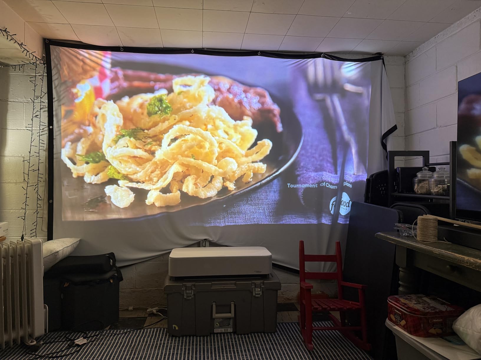 Epson Lifestudio Grand Plus Ultra Short Throw Laser Projector, 4,000 Lumens of Color and White Brightness, 4K Display Technology, Sound by Bose and Built-In Google TV, 3-Chip 3LCD Technology - Black customer photo 2