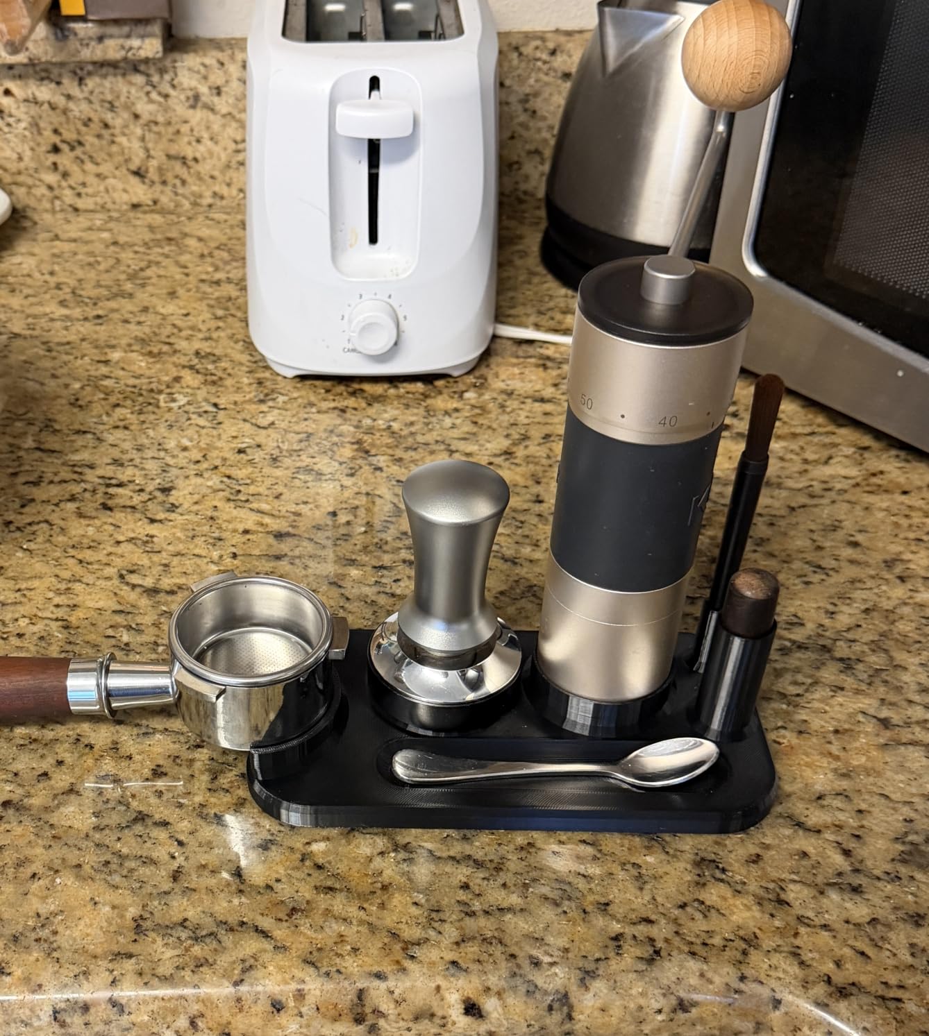 KINGrinder K6 Manual Coffee Grinder Straight Handle Stainless Burr | Supports grind settings for various brewing methods such as pour-over and espresso customer photo 1
