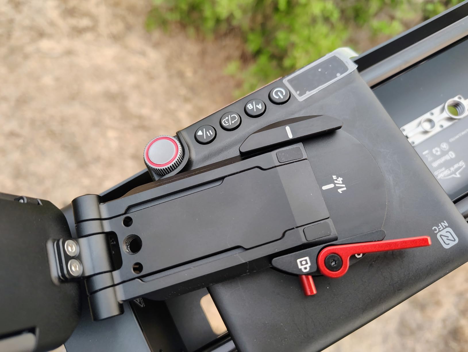 IFOOTAGE Shark Slider Pico Motorized Mini Slider, 15.7'' 2-Axis Phone Dolly Track Slider Video Stabilizer Rail Compatible with Insta360 iPhone Android DJI Pocket 3/4, Payload 2.4lb customer photo 1