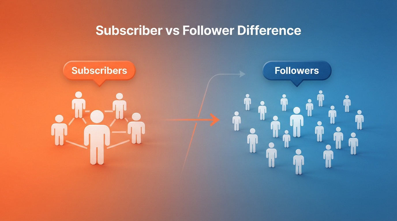 Subscriber vs Follower Difference