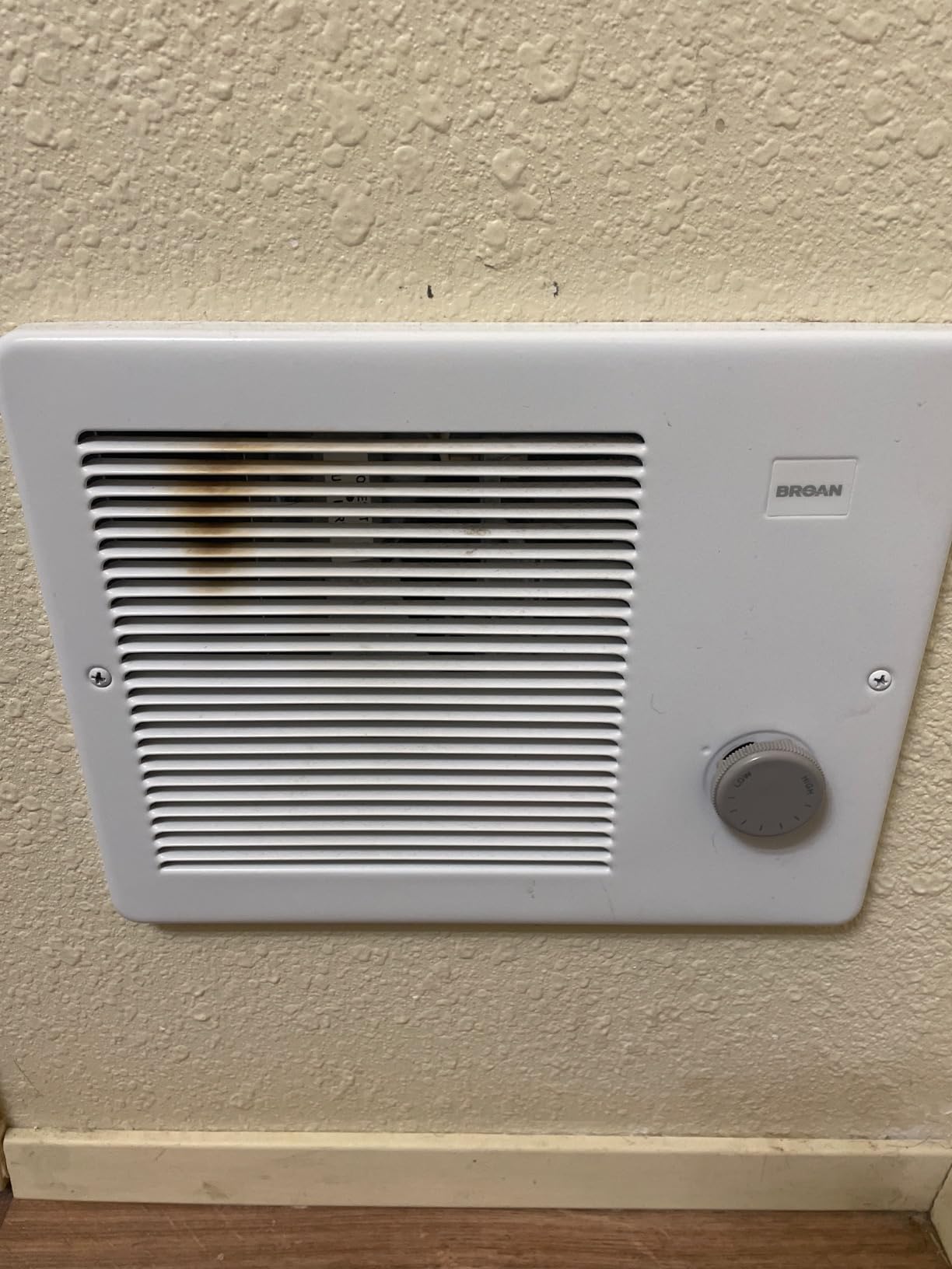 Broan-NuTone Wall Heater, White Grille Heater with Built-In Adjustable Thermostat, 750/1500W, 120/240V AC customer photo 1