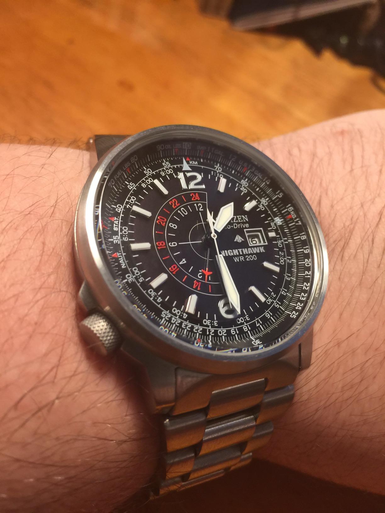 CITIZEN Men's Eco-Drive Promaster Nighthawk 42mm Stainless Steel BJ7000-52E customer photo 2