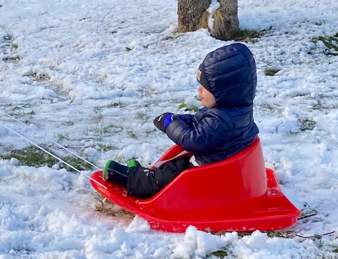 Flexible Flyer Baby Pull Sled. Toddler Boggan. Sleigh for Kids customer photo 2