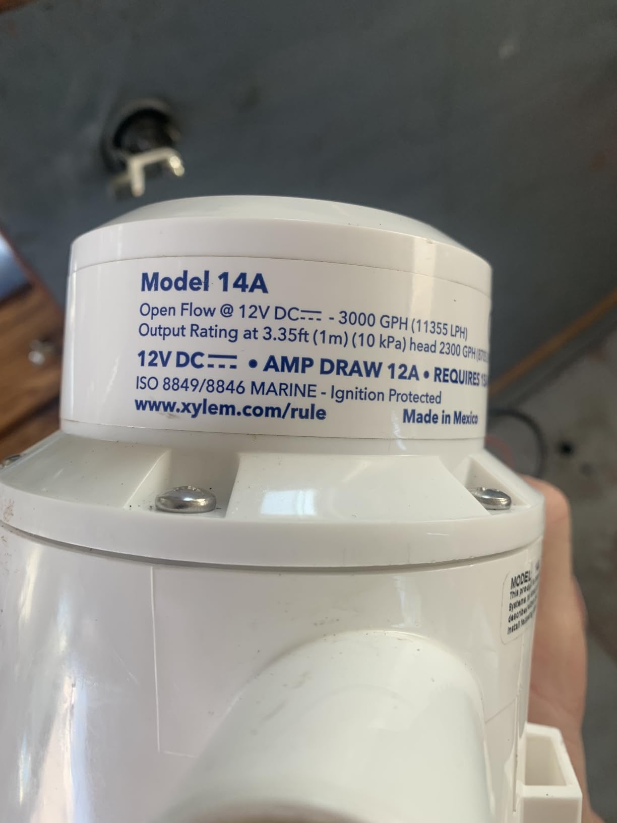 Rule 14A High Performance 3700 Submersible Bilge Pump, 12V customer photo 1