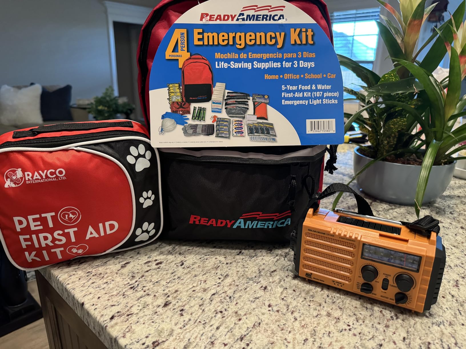 Ready America 72 Hour Emergency Kit Backpack (Deluxe 2-Person, 3-Day) with Food, Water, First Aid, Survival Blanket, Emergency Radio and Disaster Preparedness Supplies customer photo 1