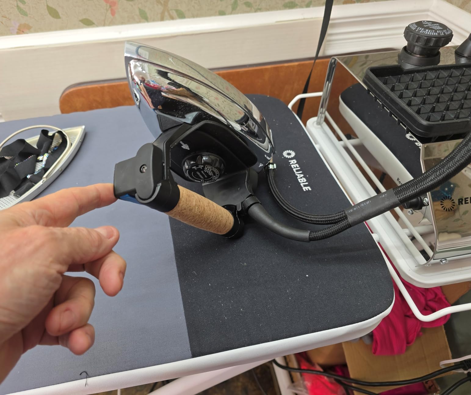 Reliable Steam Iron Station, Continuous Steam, 1.4L Stainless Steel Boiler | Dry Pressurized Steam, Leak free, 4 Safety Systems, 1.66M Steam Hose, 1800W, Iron Rest Included, Made In Italy customer photo 1