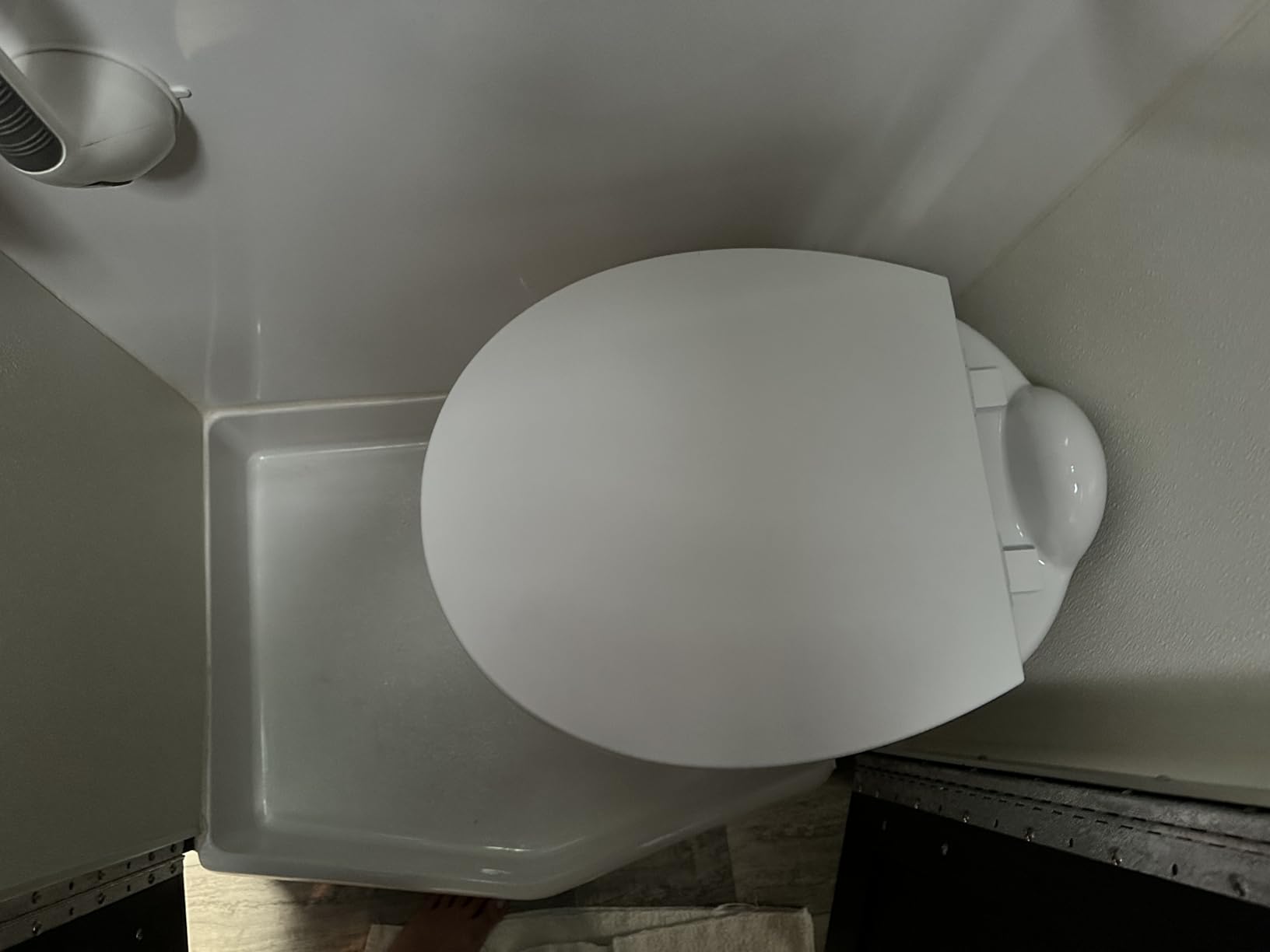 Thetford 42058 Aqua-Magic Style II RV Toilet, White, High Profile | Full china bowl with polymer body, dual action foot flush, full-size residential seat, floor mounted customer photo 2