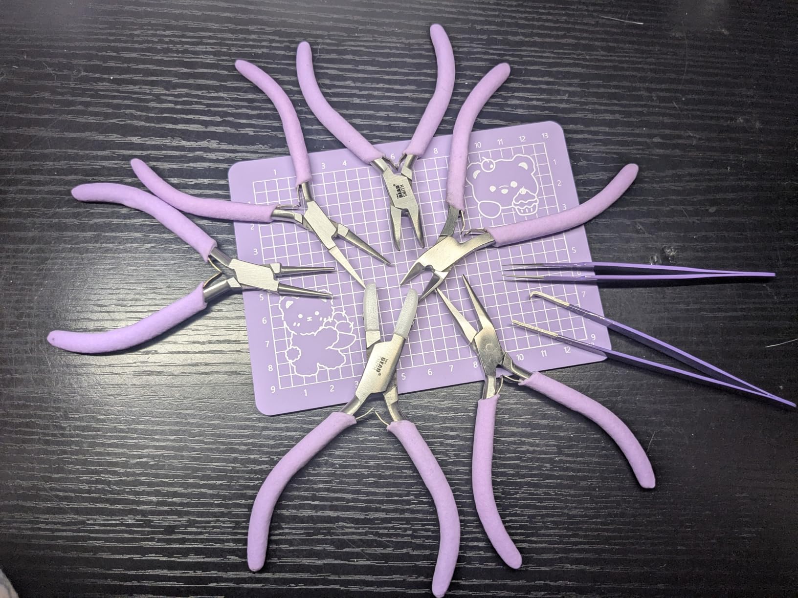 The Beadsmith Fashion Color Pliers, Jewelry Making Supply Set of 8 with Matching Aqua Clutch customer photo 1