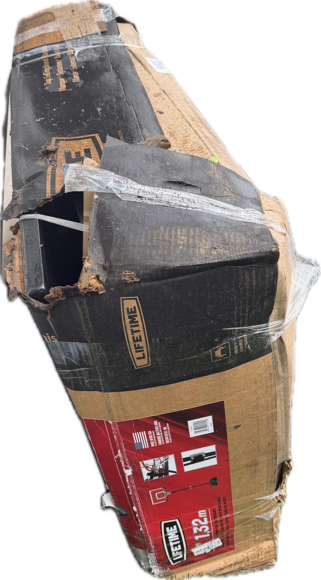 Lifetime 90061 Portable Basketball System, 52 Inch Shatterproof Backboard,Black customer photo 1