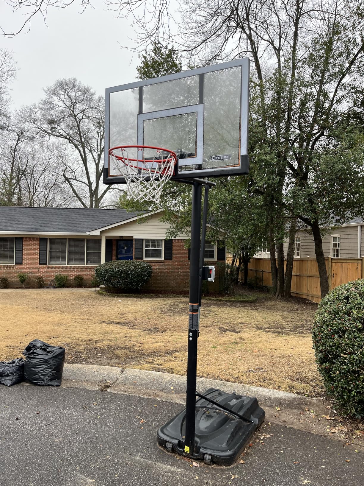 Lifetime 90061 Portable Basketball System, 52 Inch Shatterproof Backboard,Black customer photo 2