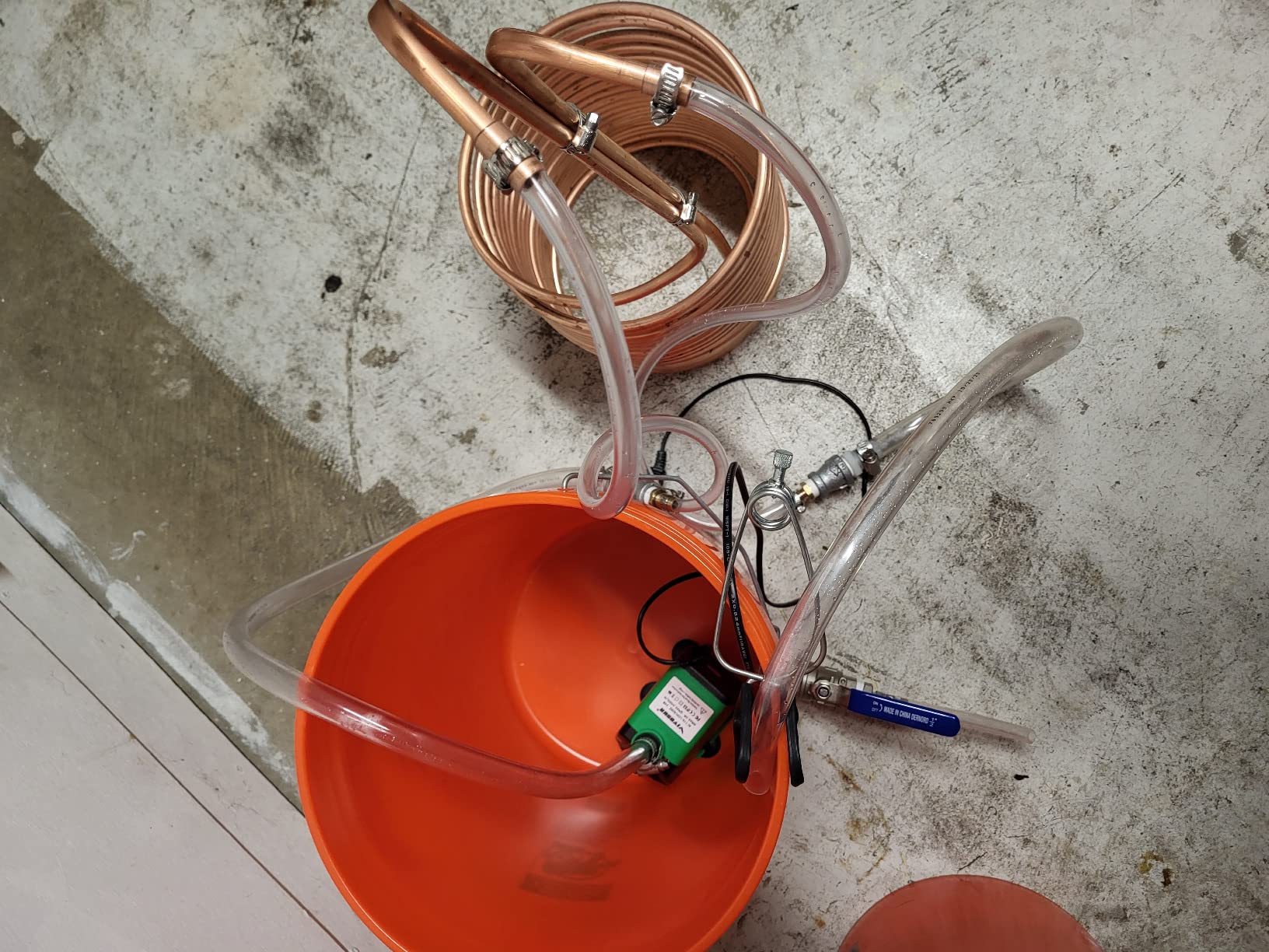 Home Brew Stuff Tall Copper Immersion Wort Chiller 50' x 3/8