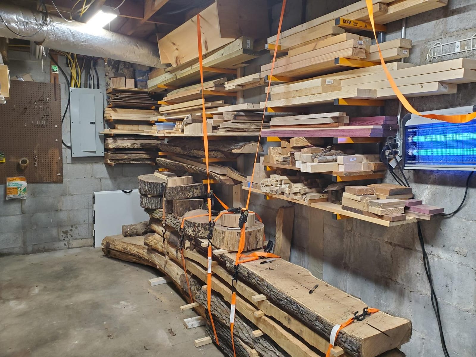 BORA Wood Rack, 6-Level Wall Mount Lumber Storage Rack for Wood Storage customer photo 1
