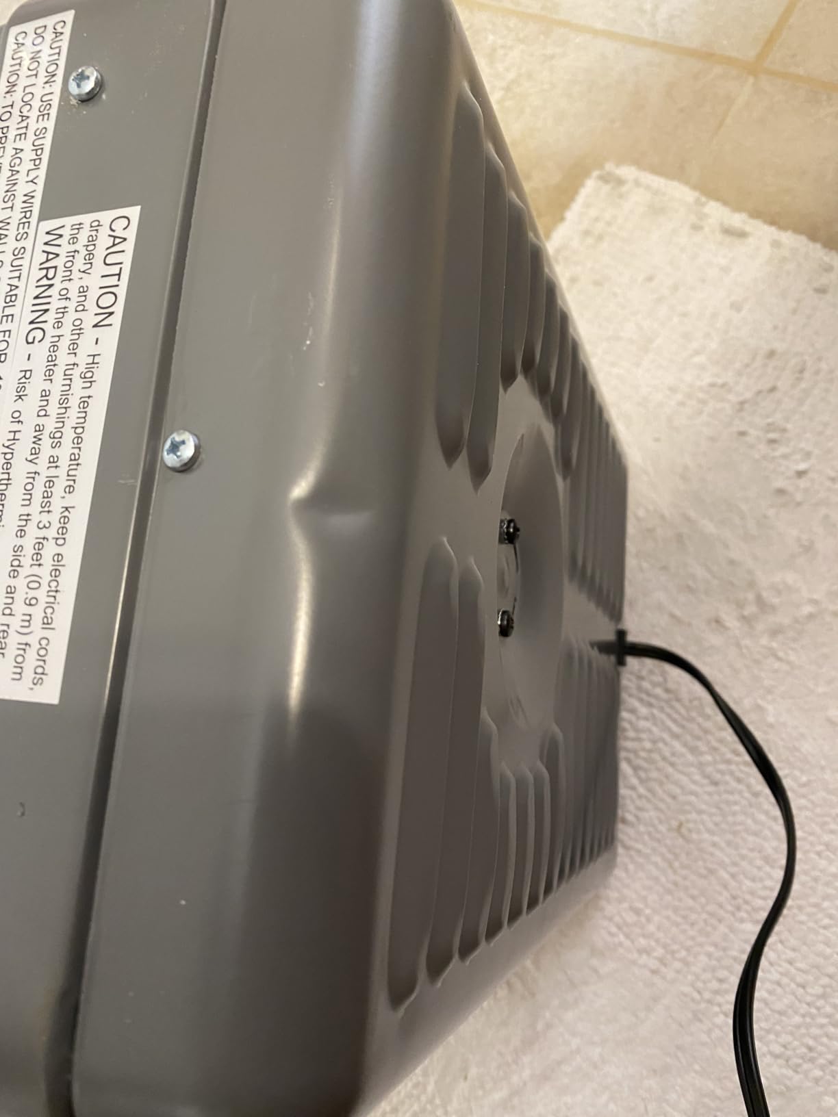 Comfort Zone Electric Portable Milkhouse Style Utility Space Heater with Adjustable Thermostat, Overheat Protection, and Safety Tip-Over Switch, Ideal for Garage or Greenhouse, 1500W, CZ798 customer photo 1
