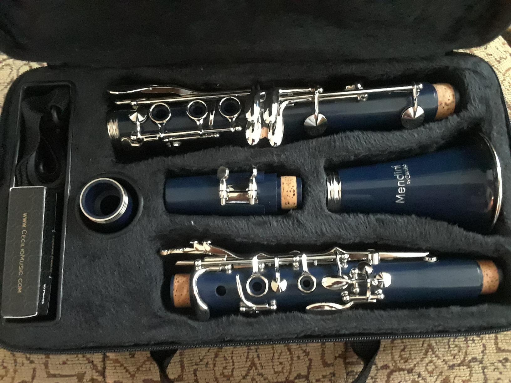 Mendini by Cecilio Ebonite Bb Clarinet Kit for Beginner - Black | B Flat Clarinet Kit with 10 Reeds, Mouthpiece, Cork Grease, Hard Case, Stand, Pocketbook, Cleaning Cloth, Gloves customer photo 2