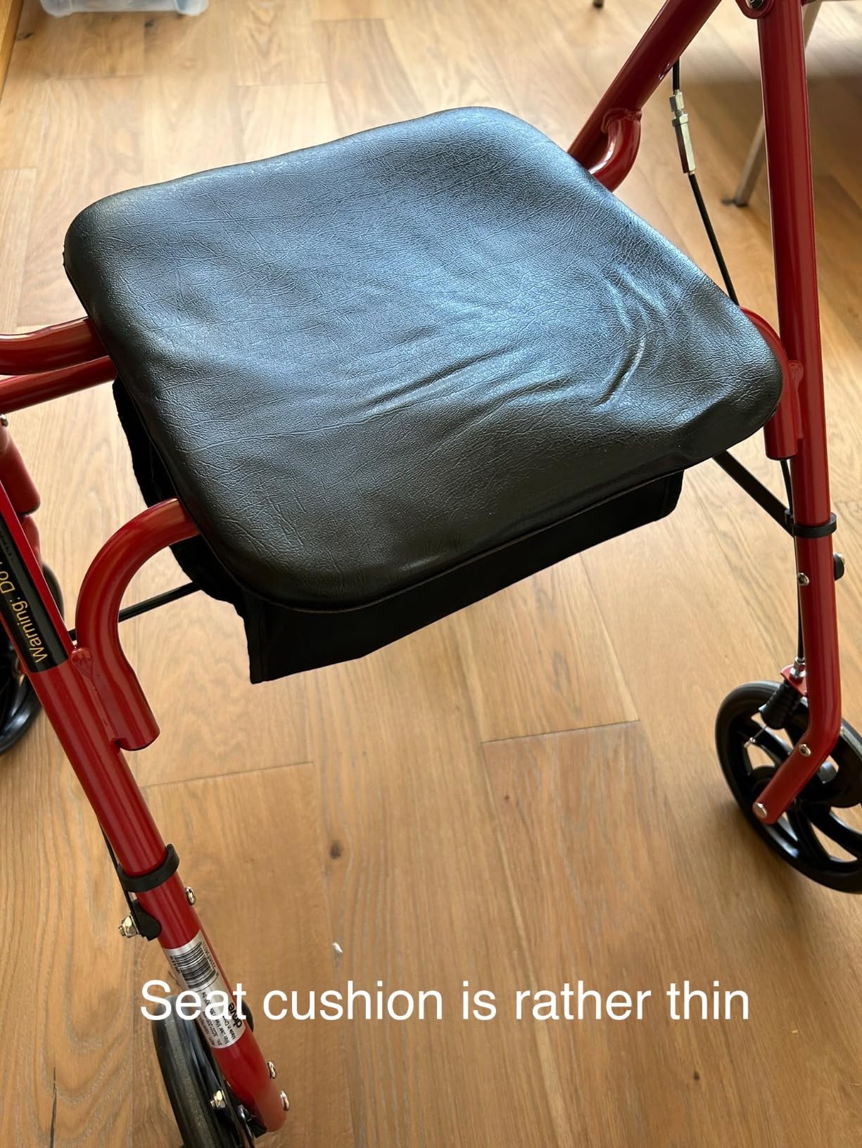Drive Medical Rollator Walker with Seat, 7.5 Inch Wheels, Red customer photo 2