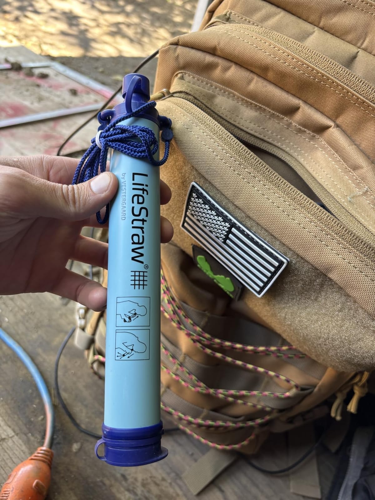 LifeStraw Personal Water Filter for Hiking, Travel and Emergency, Blue, 1PK customer photo 1