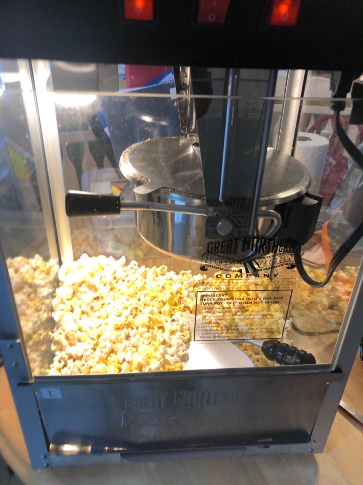 Great Northern Popcorn Good Time 8oz Popcorn Machine, Red | Vintage Style Popcorn Maker Machine with Stainless Steel Kettle Popper, Old Maids Drawer, Warming Tray, and Scoop customer photo 1