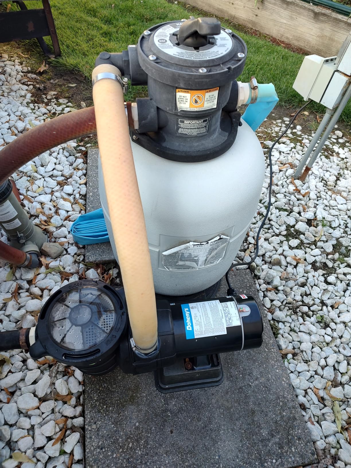 Doheny's 1 HP Above Ground Swimming Pool Pump | 115V, 75 GPM (0.9 THP) | Stainless Steel Shaft, Reinforced Thermoplastic, Low-Noise, High-Efficiency | 1.5