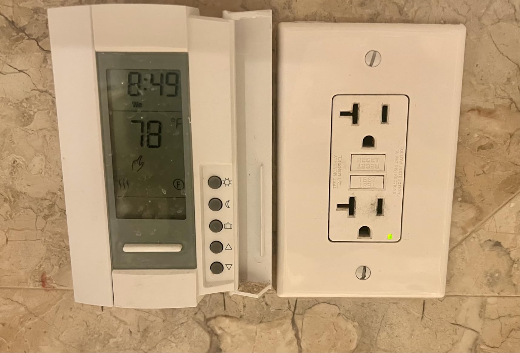 20 sqft Heating Mat System, 120V Electric Radiant Floor Heating System for Tile and Stone with Floor Sensing Thermostat Aube TH115-AF-120S. Heated Tile, Stone, Vinyl customer photo 2