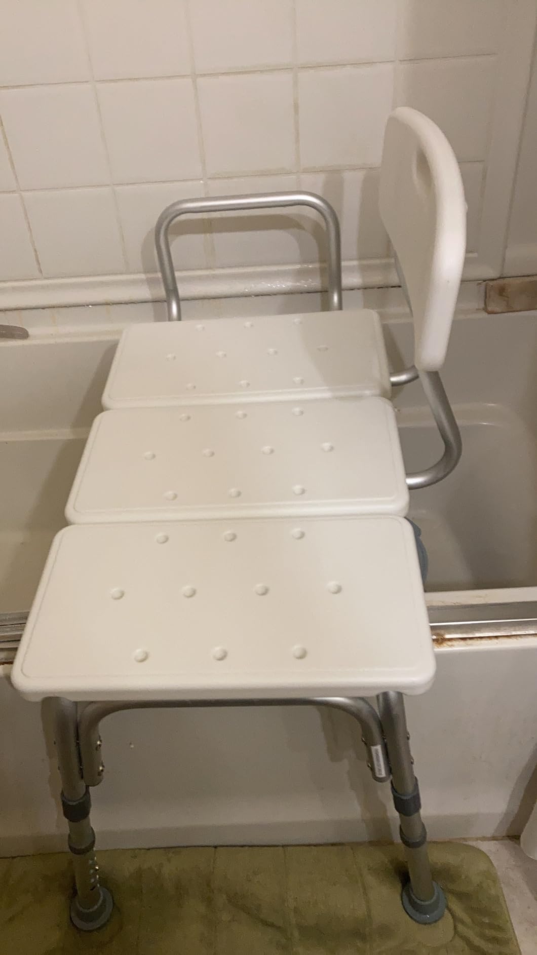 Carex Shower Bench and Shower Chair For Elderly and Disabled with Height Adjustable Legs, Tub Bench Converts to Right or Left Hand Entry, Shower Chair For Bathtub customer photo 1