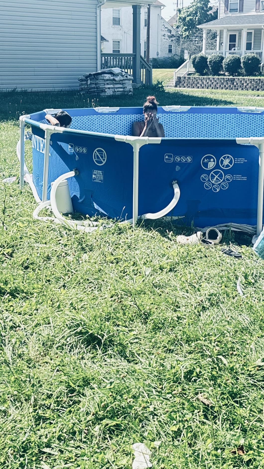 INTEX Metal Frame 10ft x 30in Round Above Ground Swimming Pool Set w/Pump | 28201EH - 330 GPH Cartridge Filter Pump and Type H Filter Cartridge Included customer photo 2