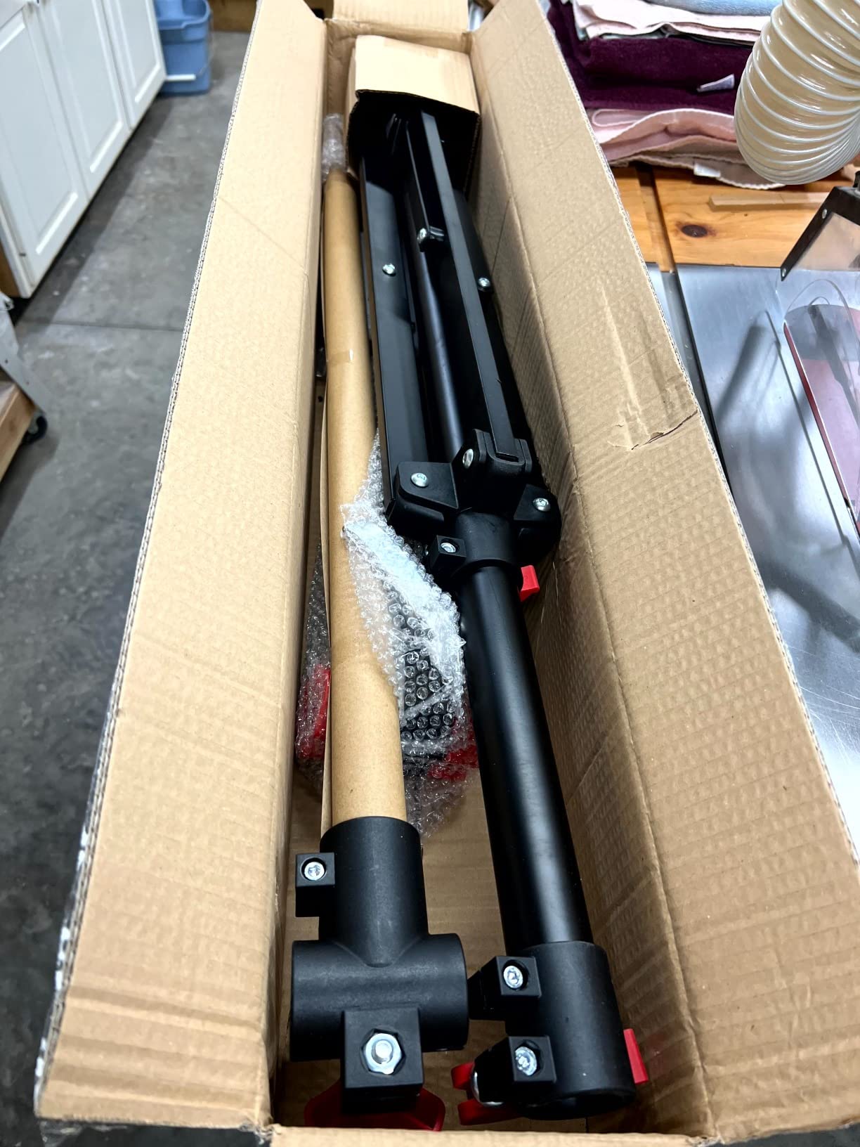 Yaheetech Bike Repair Stand Adjustable Foldable Bicycle Maintenance Rack | Steel stand raises your bike for hands-free repairs, holds heavy bikes up to 66 lb, and folds flat with a handy tool tray. customer photo 1