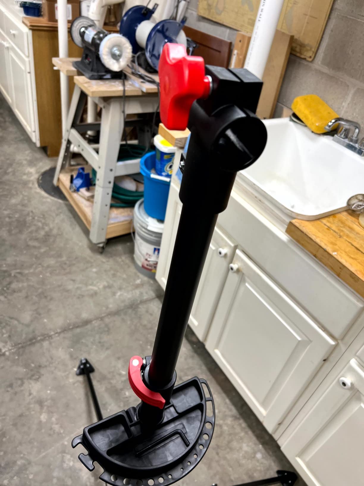 Yaheetech Bike Repair Stand Adjustable Foldable Bicycle Maintenance Rack | Steel stand raises your bike for hands-free repairs, holds heavy bikes up to 66 lb, and folds flat with a handy tool tray. customer photo 2