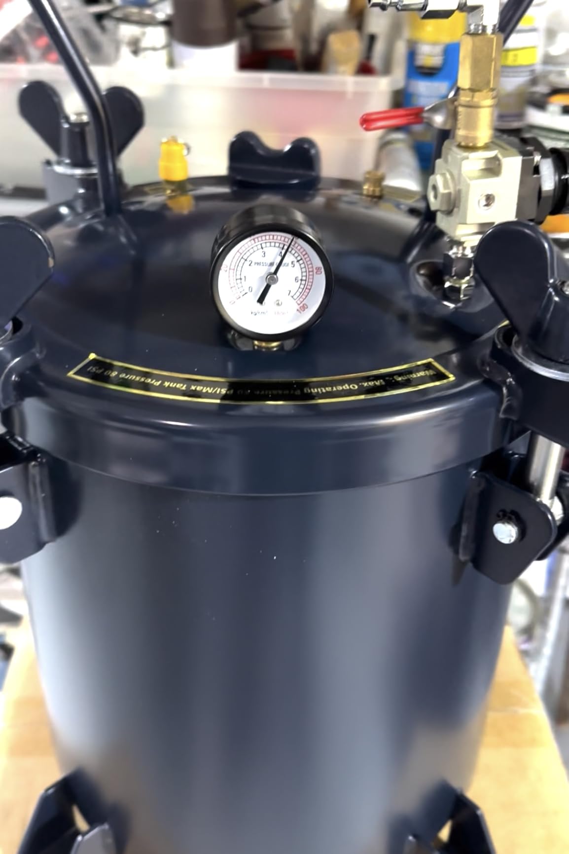 California Air Tools CAT-365C 5 gallon Pressure Pot for Epoxy Resin Casting, Coated Steel Tank, Portable customer photo 2