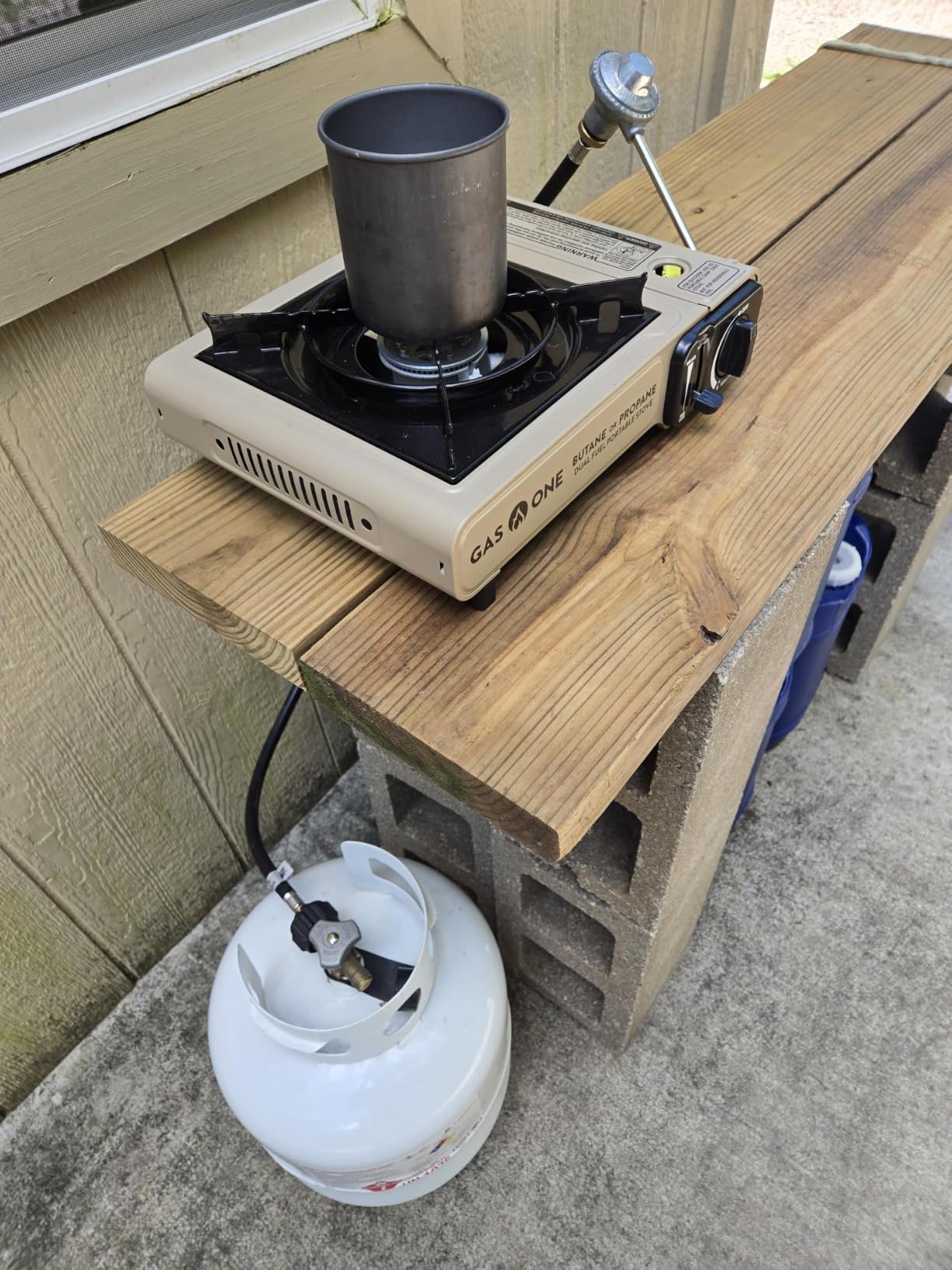 Gas One GS-3400P Propane or Butane Stove Dual Fuel Stove Portable Camping Stove - Patented - with Carrying Case Great for Emergency Preparedness Kit customer photo 1