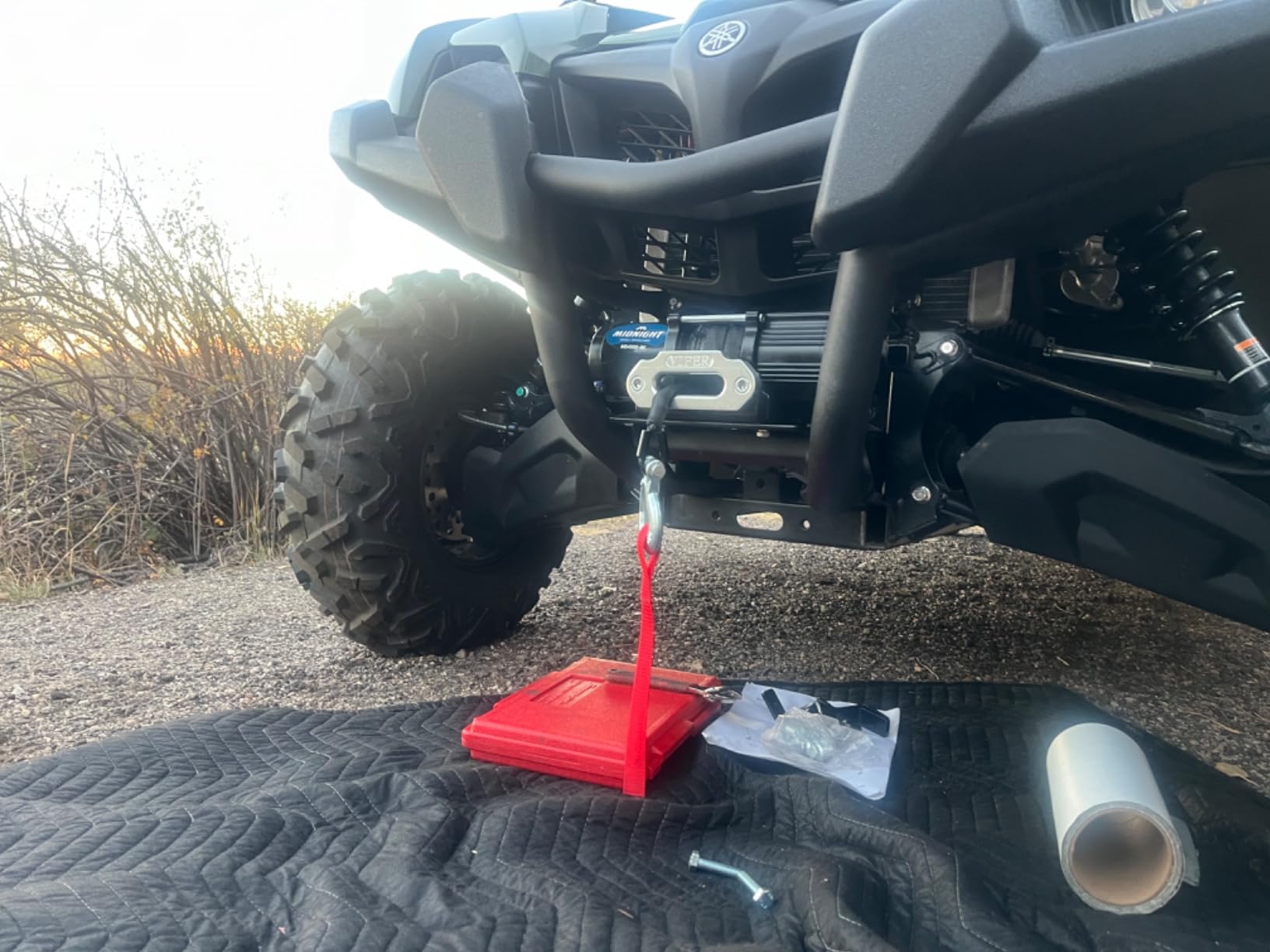 VIPER Midnight 4500lb ATV/UTV Waterproof Wireless Winch with 50 Feet of Black Synthetic Winch Rope. Designed by Motoalliance customer photo 2
