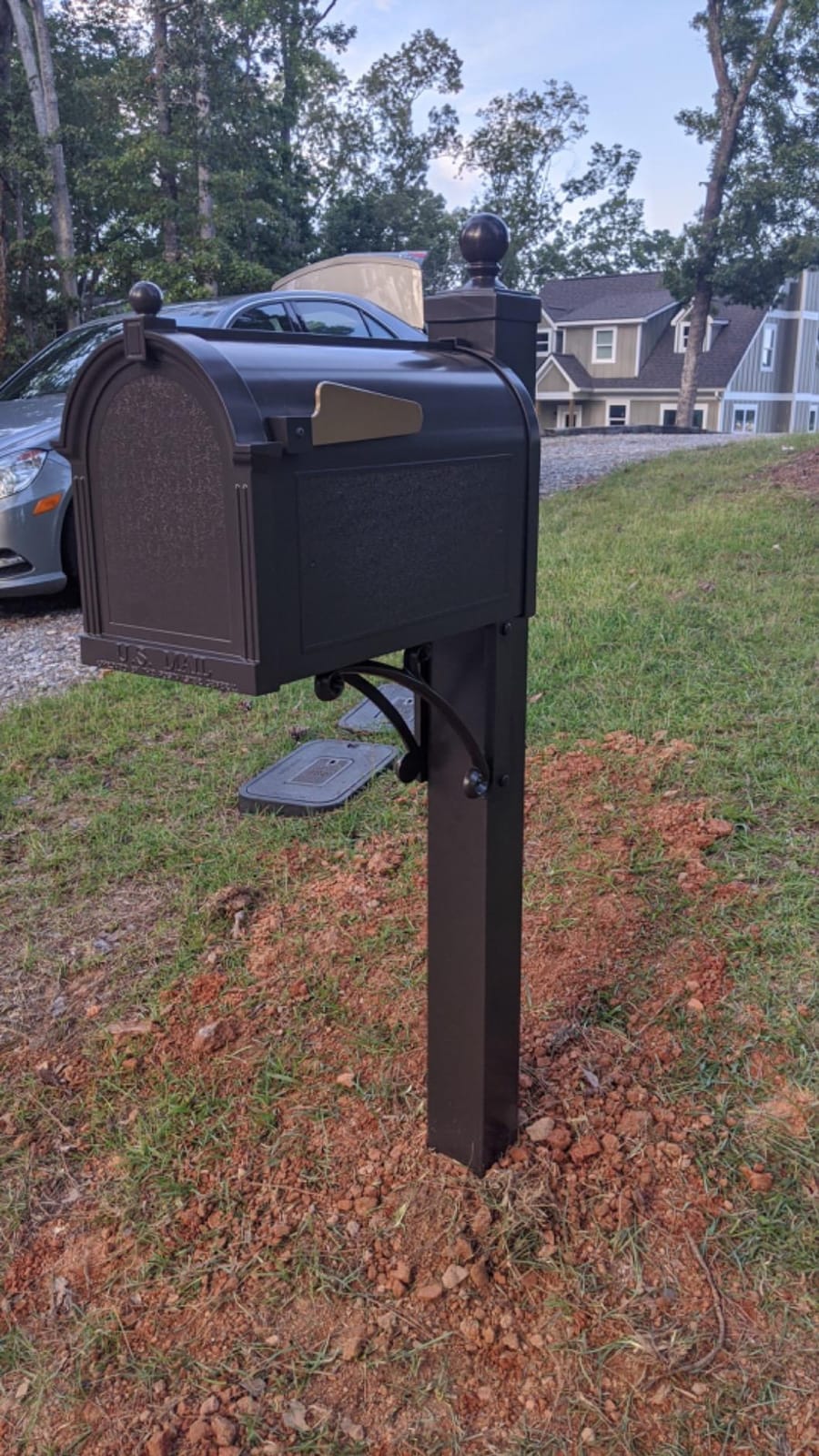 Whitehall Products Deluxe Mailbox Package, Aluminum, French Bronze - Includes Side plaques (Order Form Will be with delivery) customer photo 2