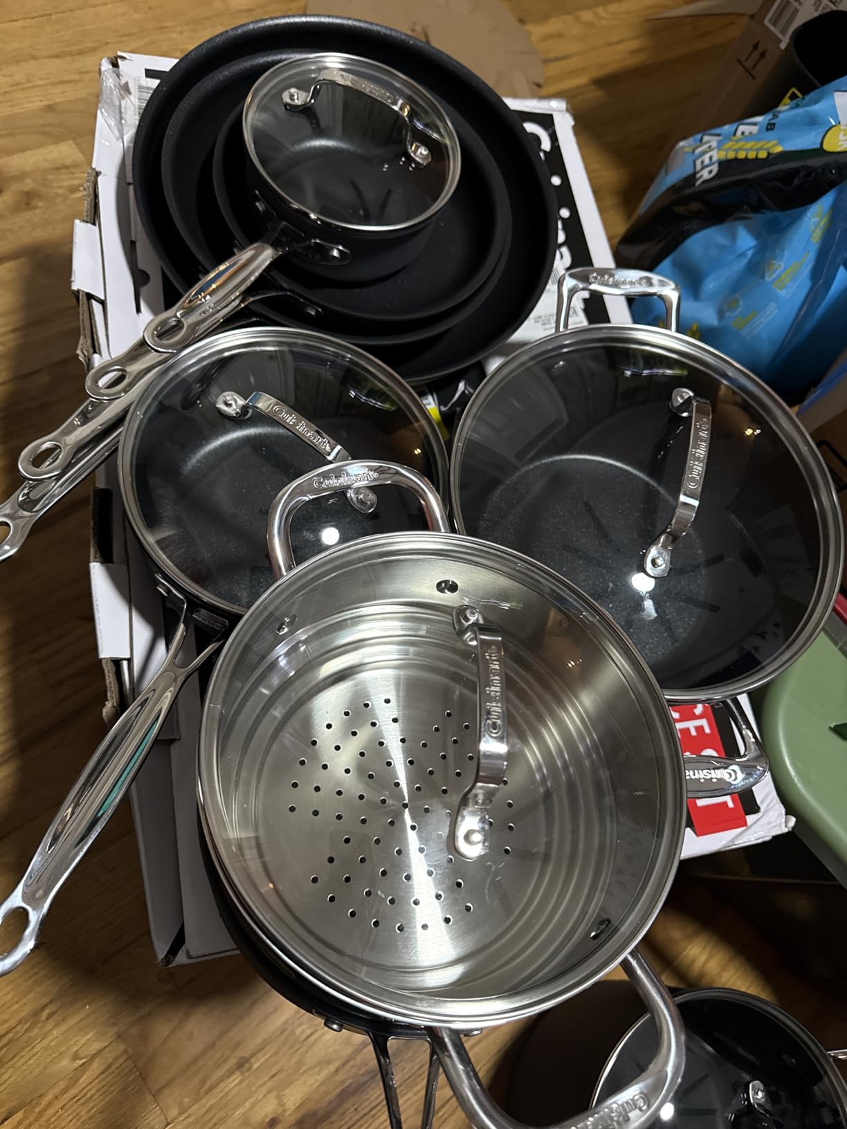 Cuisinart 17-Piece Pots and Pans Set, Non Stick Hard Anodized Cookware Set, Dishwasher Safe, Oven Safe, Cool Grip Handles, Aluminum Core for Even Heat customer photo 1