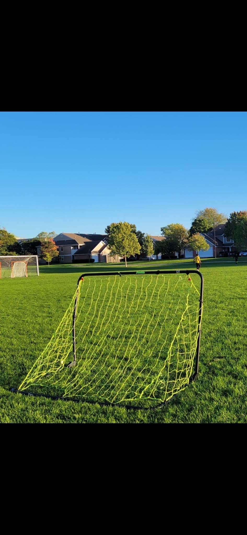 Franklin Sports Competition Soccer Goals - Backyard Portable Steel Soccer Goals - Adult + Youth Soccer Goal with Net + Ground Stakes Included customer photo 1