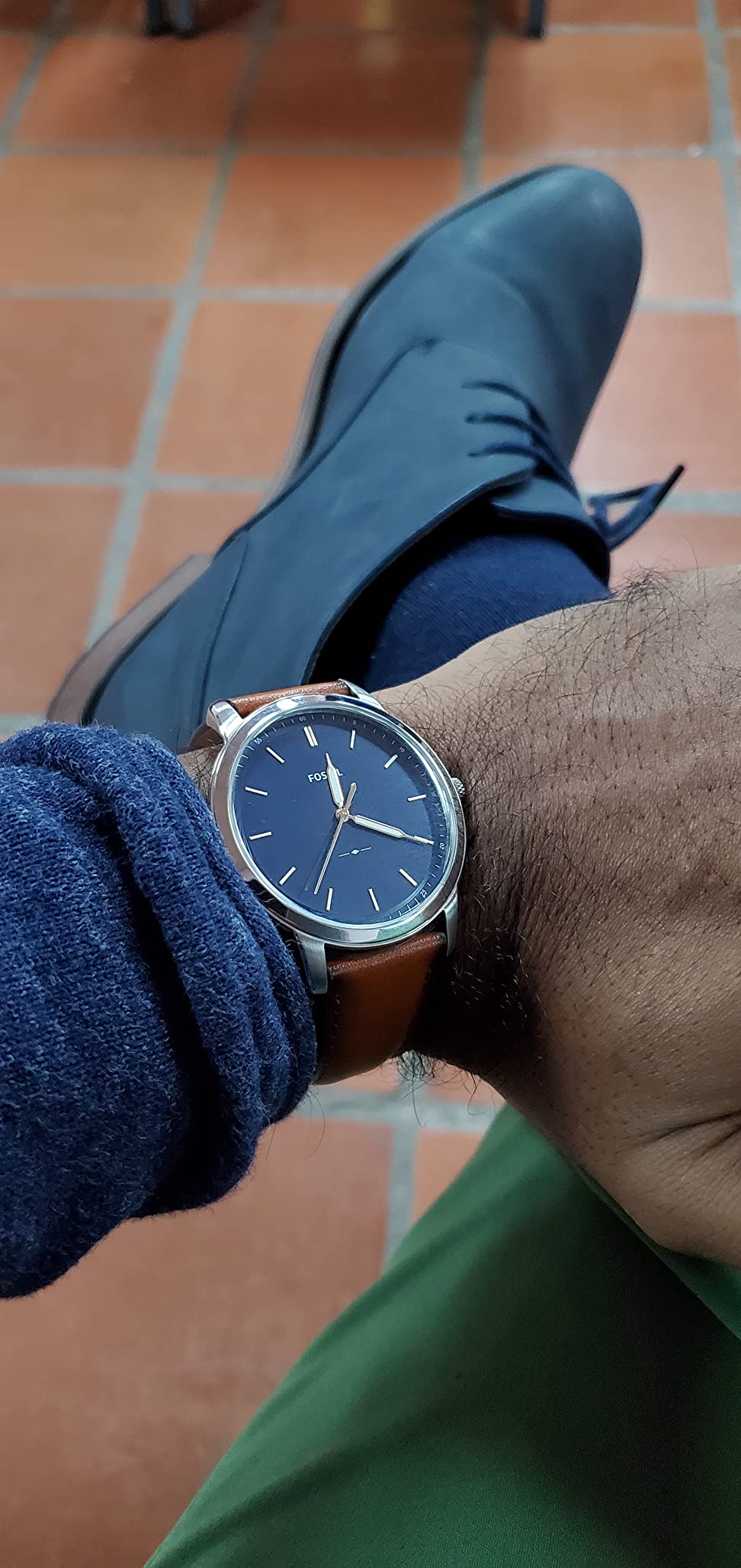 Fossil Men's Minimalist Quartz Stainless Steel Three-Hand Watch for Men customer photo 1