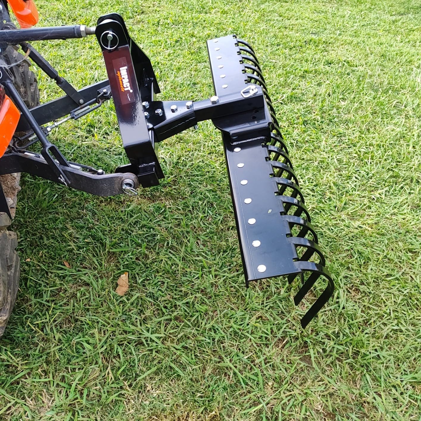 IMPACT IMPLEMENTS Cat-0 Agricultural Field Landscape Rake with Spring Steel Tines for Quick Clearing of Field Debris, Leaves, Thatch and More customer photo 1
