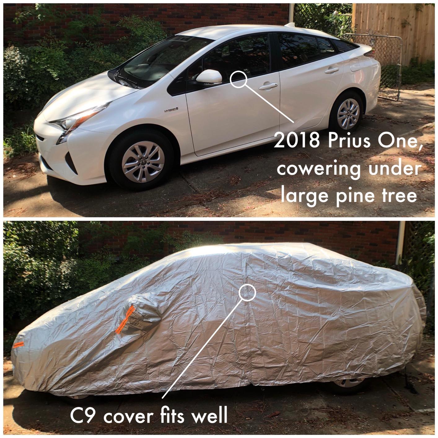 Kayme Sedan Car Cover Waterproof All Weather (186 to 193 Inch) | Protects cars from outdoor UV exposure, blocks blowing dust and wind, breathable lightweight material customer photo 1
