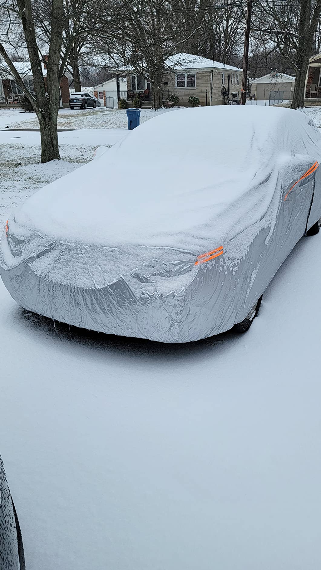 Kayme Sedan Car Cover Waterproof All Weather (186 to 193 Inch) | Protects cars from outdoor UV exposure, blocks blowing dust and wind, breathable lightweight material customer photo 2