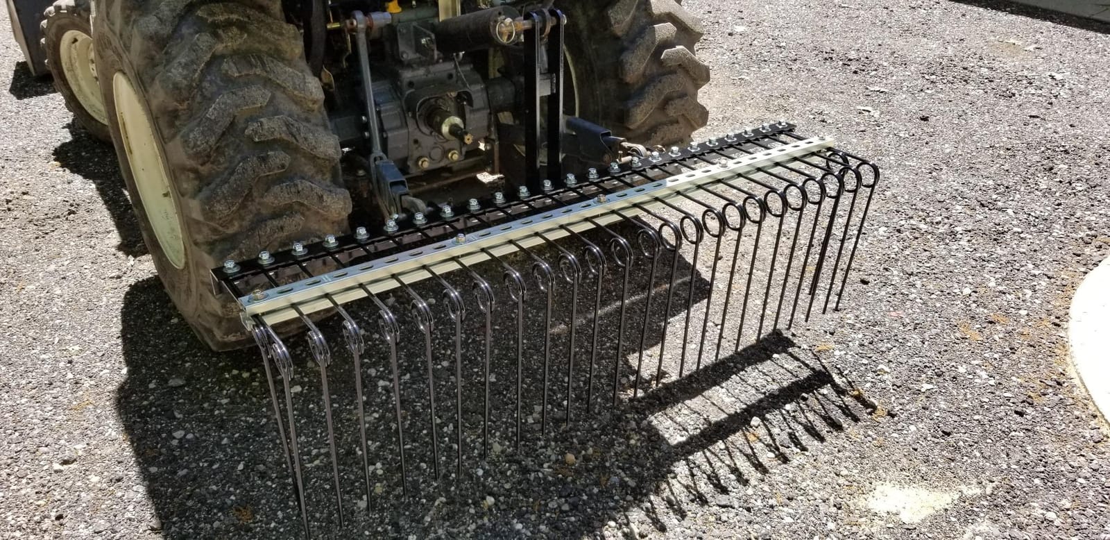 Field Tuff Steel Spring Coil Tine Tow Behind Landscape Rake for Leaves, Pine Needles, Straw, and Grass with 3 Point Hitch Receiver Attachment, Black, 60 Inches customer photo 2